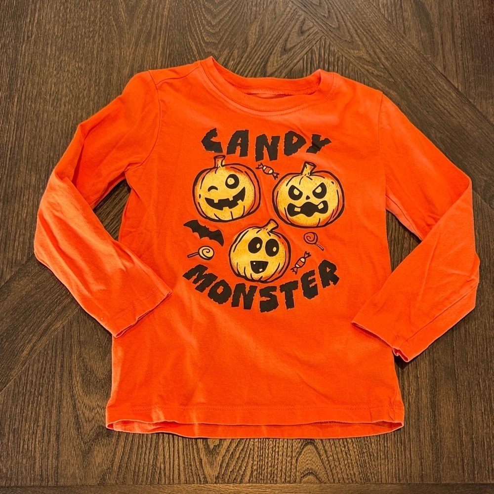 Carter's Orange Candy Monster Halloween Tee